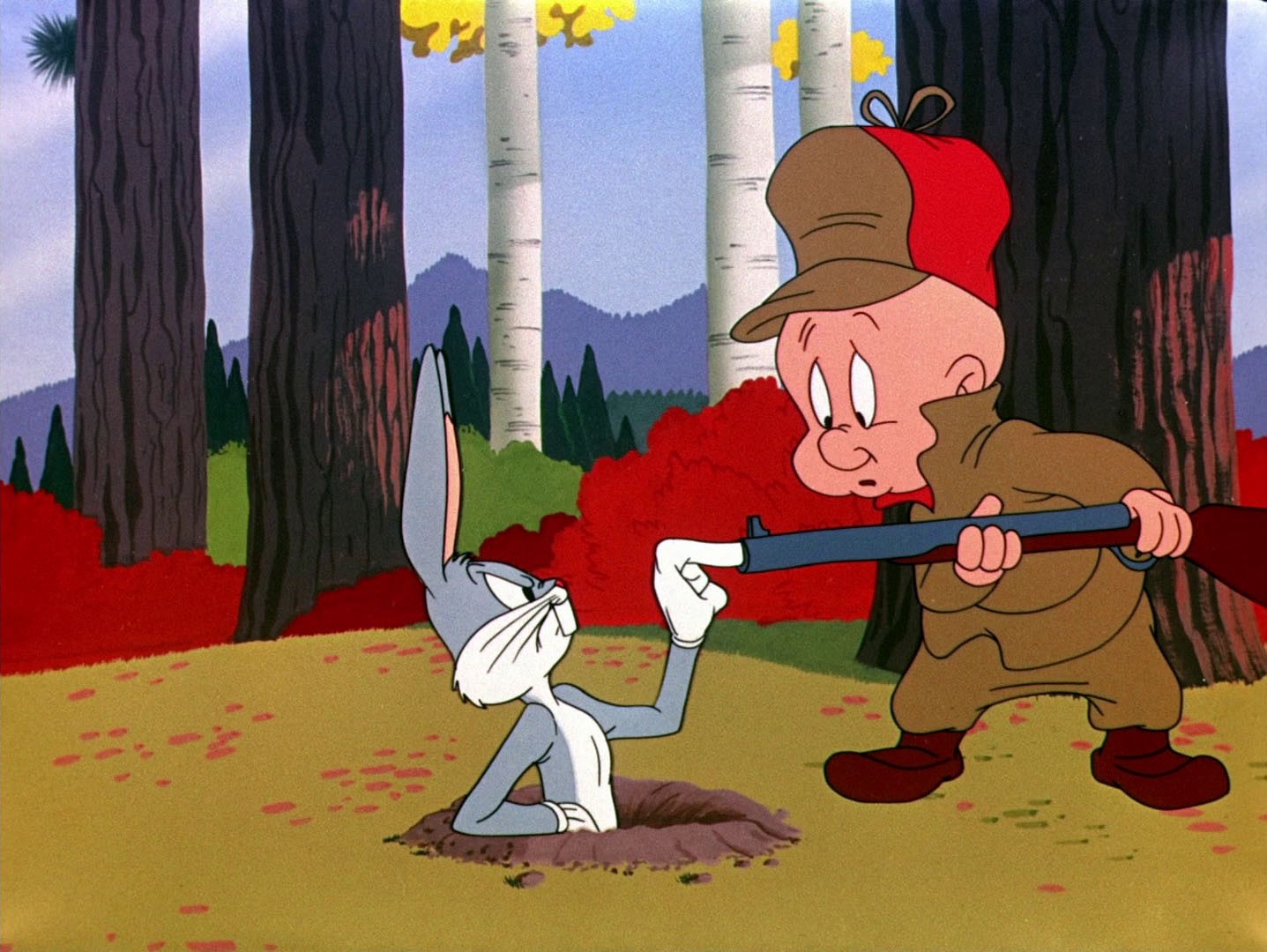 Bugs Bunny finger in gun