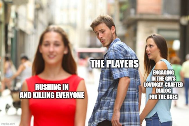 rush in and kill everything meme