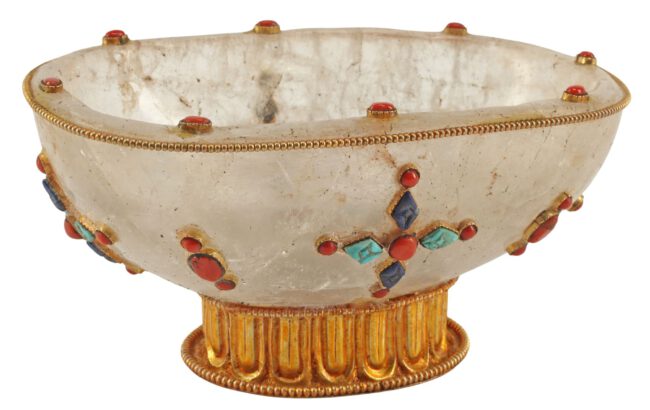 jewel-encrusted bowl