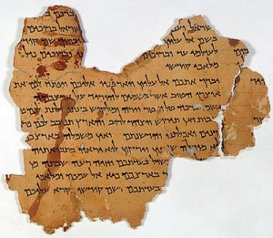 A fragment from the Dead Sea Scrolls