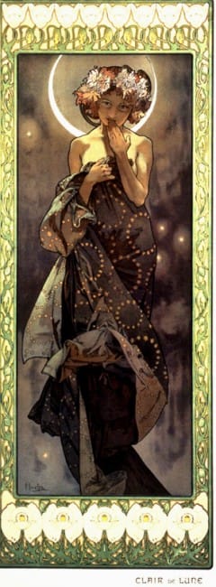 mucha_clair-de-lune Clair de Lune (Moonlight) (1902)