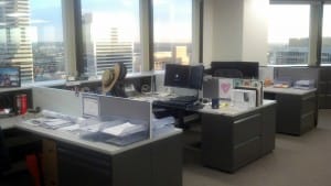My cube, from behind, looking out toward Nebraska.