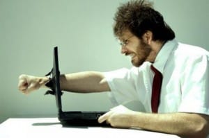 Punching the computer