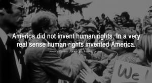 Silly Jimmy, talking about "human rights" when the important thing is "The Constitution".