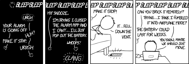 This is why I prefer an actual alarm clock