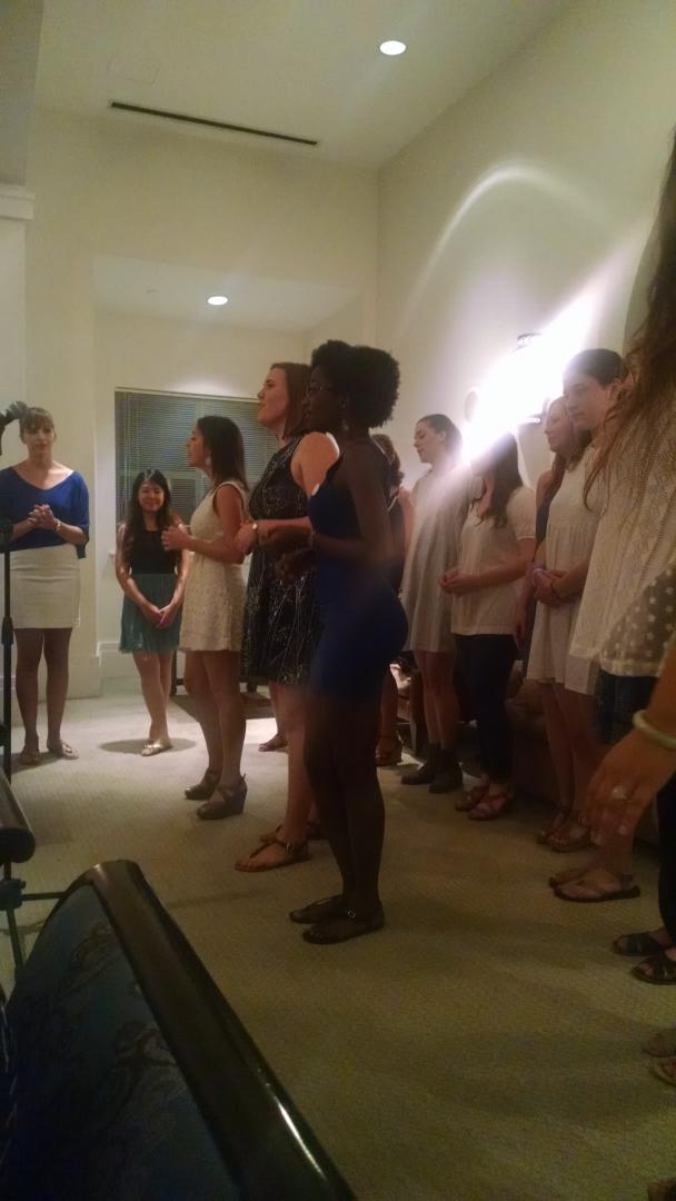 Class dinner entertained delightfully by the Women’s Blue & White