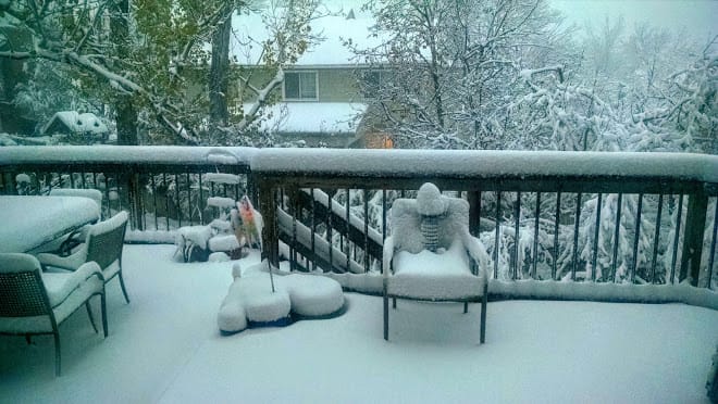 Not quite a "blizzard," but close enough