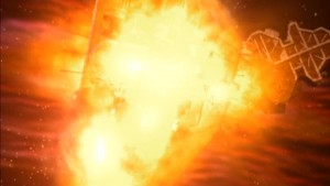 The EAS Pollux is destroyed