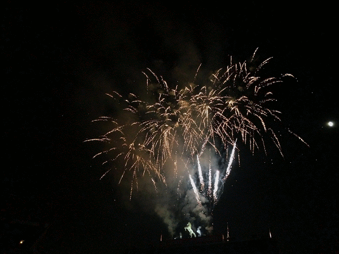 "Pomp and parade, shows, games, sports, guns, bells, bonfires, and illuminations"