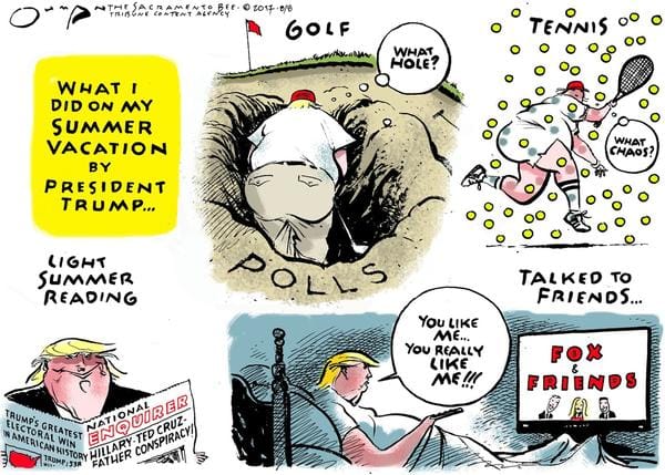 Tweetizen Trump – 2017-08-21: “Vacation’s Over”