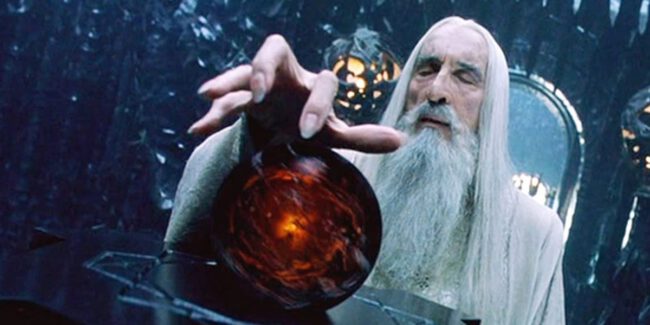 LotR Christopher Lee Saruman palantir