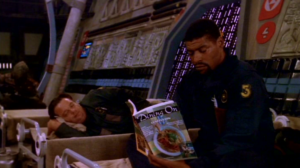 Babylon 5 5x04 View Gallery - Mack Bo reading